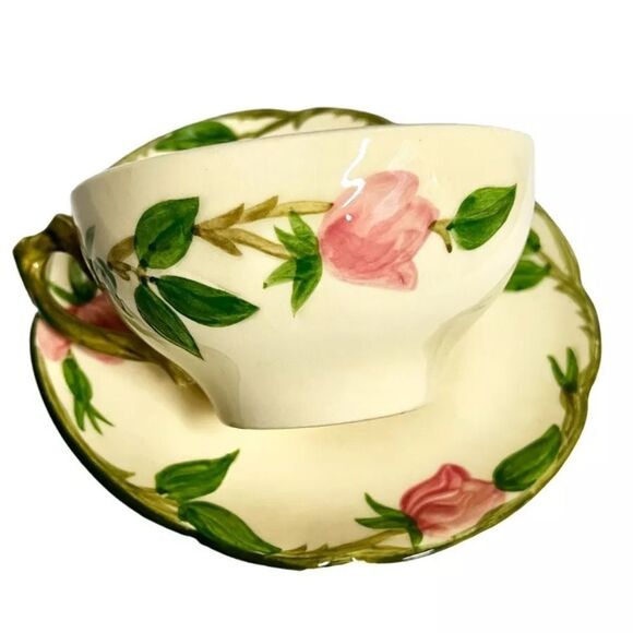 Vtg Franciscan Ware Desert Rose Tea Coffee Cup Saucer Set. made in England - Picture 1 of 8